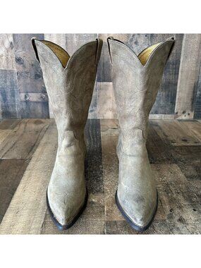Tony Lama Vintage Suede Western Cowboy Boots Mens 11 EE